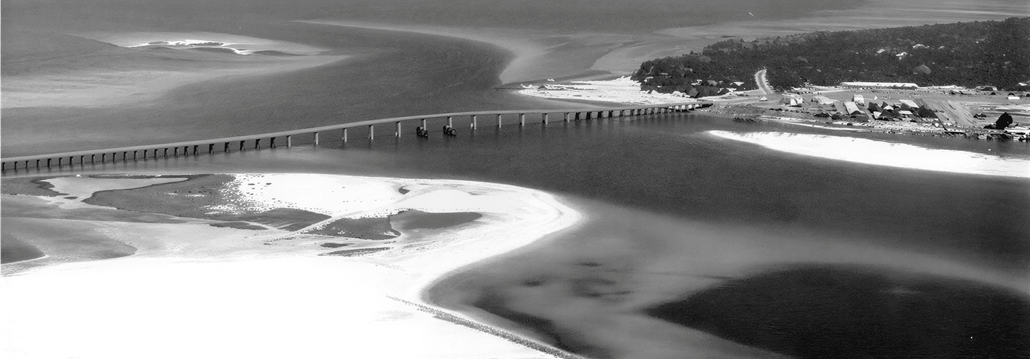 Aerial view of the East Pass and Crab Island area in Destin, Florida